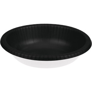 20 Platos Tazones Terciopelo Negro (22 cm)