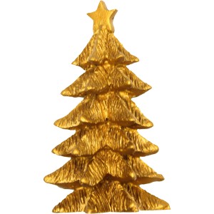 Decoracin rbol 3D Oro (7 cm) - Resina