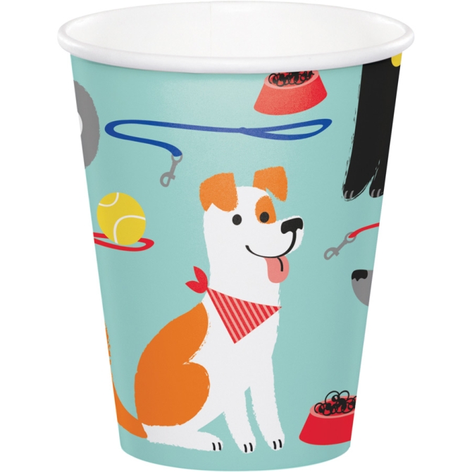 8 vasos Dog Party 