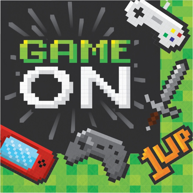 16 servilletas Game Party. 