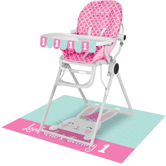 Kit de decoracin para trona de beb Happy Bunny 