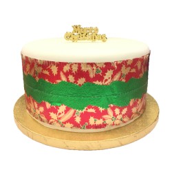 Contorno de Tarta de Navidad - Rojo. n1