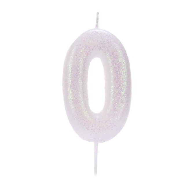 Vela Iridiscente Número 0 (7 cm) 