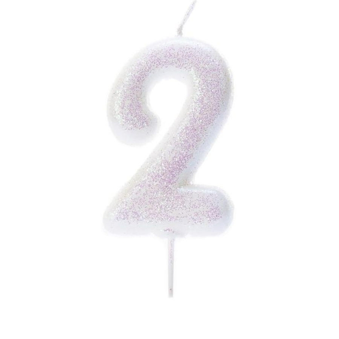 Vela Iridiscente Número 2 (7 cm) 