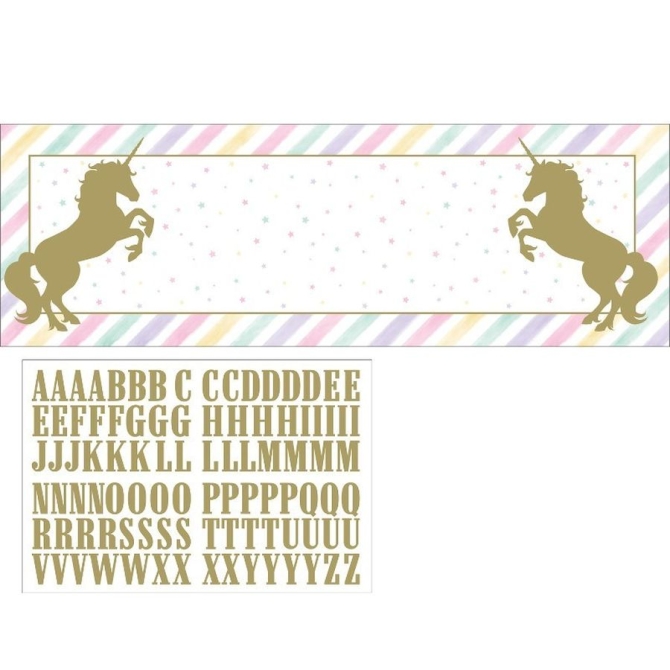 Banner de bebé unicornio personalizable 