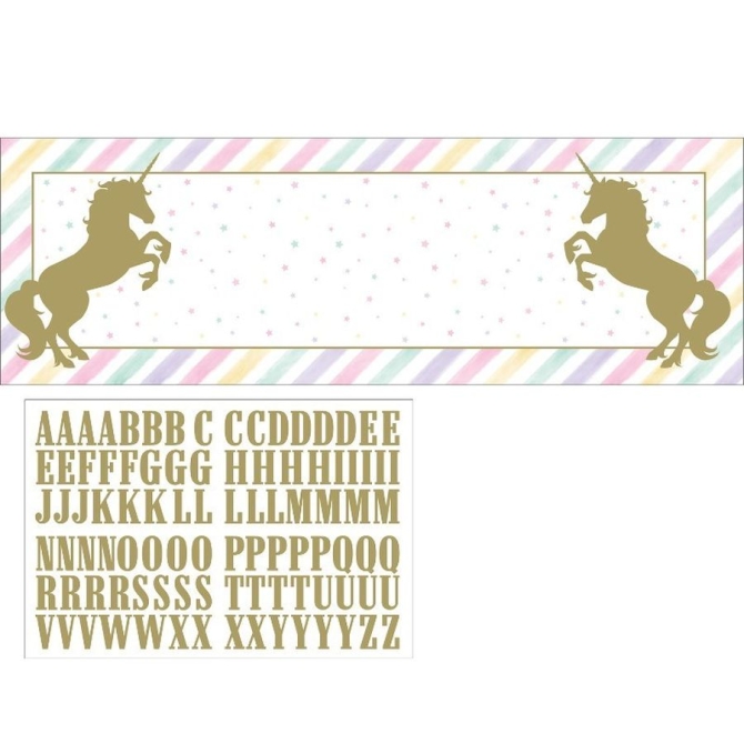 Banner de beb unicornio personalizable 