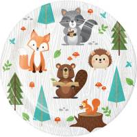 8 platos pequeños - Animales del Bosque