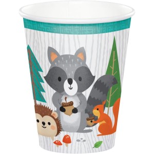 8 vasos - Animales del Bosque