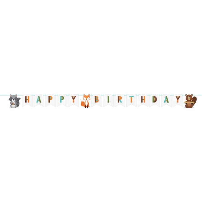 Guirnalda Feliz Cumpleaos - Animales del Bosque 