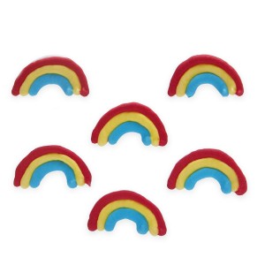 6 decoraciones de azcar arcoiris