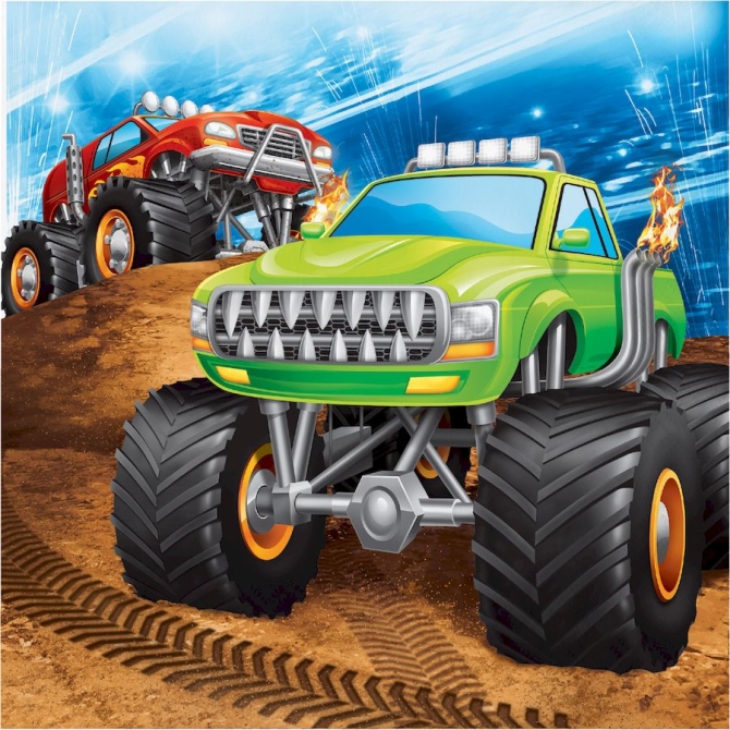 16 servilletas Monster Truck Rally 