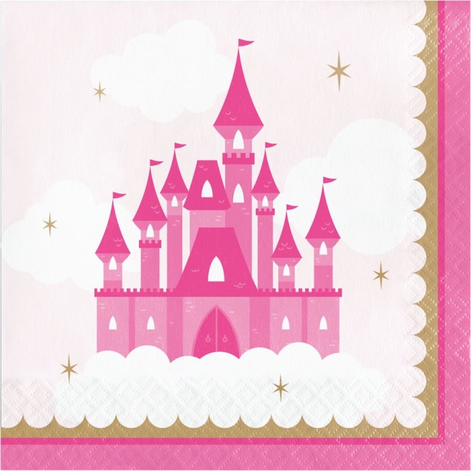 16 servilletas Castillo Princesa 