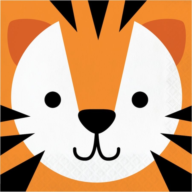 16 servilletas de tigre 