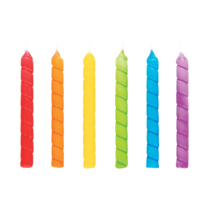 12 Velas Torcidas Arcoris (7 cm) 
