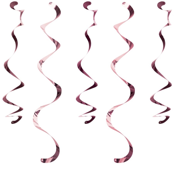 10 guirnaldas en espiral de oro rosa 