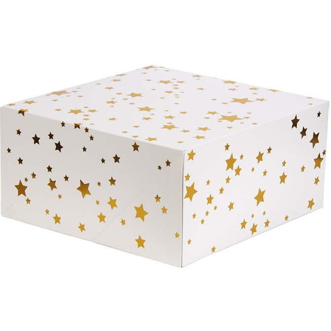 Caja Tarta Estrella Dorada - 26 cm 