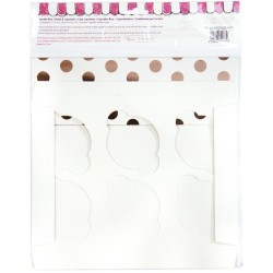 Caja de 6 Cupcakes Lunares - Oro Rosa. n3