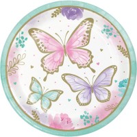 8 platos de mariposa