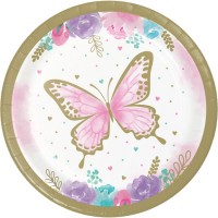 8 platos pequeños de mariposa