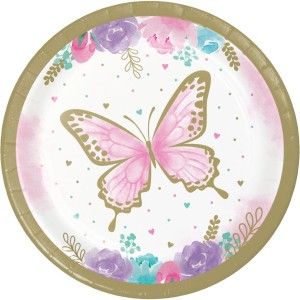 8 platos pequeos de mariposa