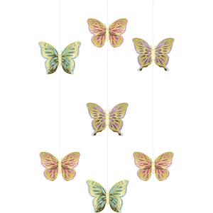3 luces colgantes mariposa