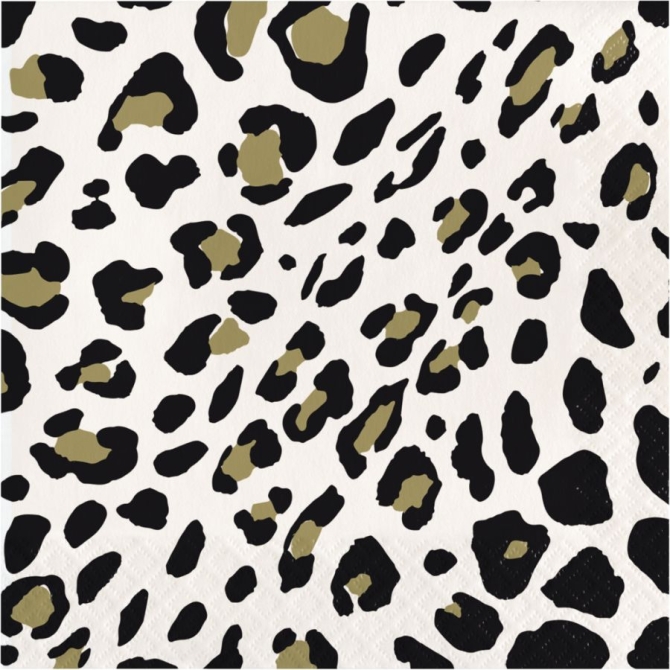 16 servilletas de leopardo 