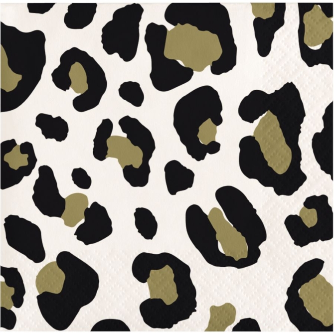 16 servilletas de leopardo 
