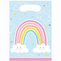 8 bolsas de regalo Happy Rainbow