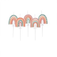 5 Mini Velas - Boho Arcoiris