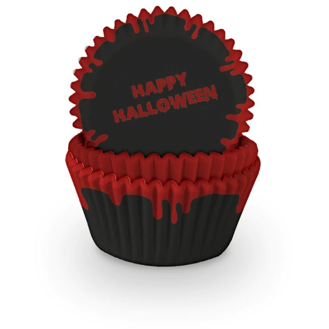 75 cajas para cupcakes de Halloween - BOO 