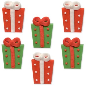 Paquete de 6 adornos decorativos para regalo (4,2 cm) - Azcar