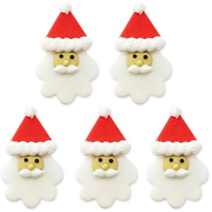 5 adornos de cabeza de Pap Noel (4,5 cm) - Azcar