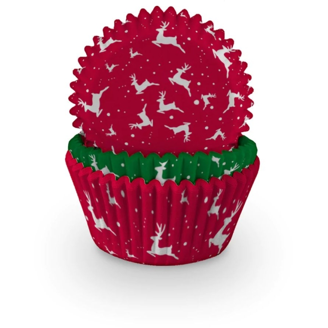 75 cajas para cupcakes de reno 