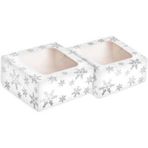 2 Cajas de Golosinas con Ventana - Copo de Nieve