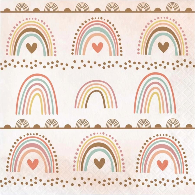 16 toallas Boho Rainbow 