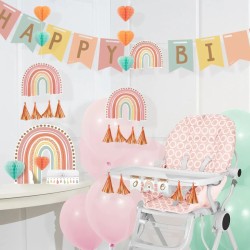 Guirnalda arco iris boho de borlas personalizable. n1