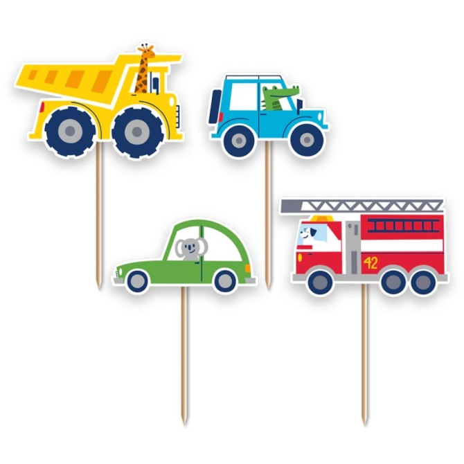 12 adornos para cupcakes - Transporte 