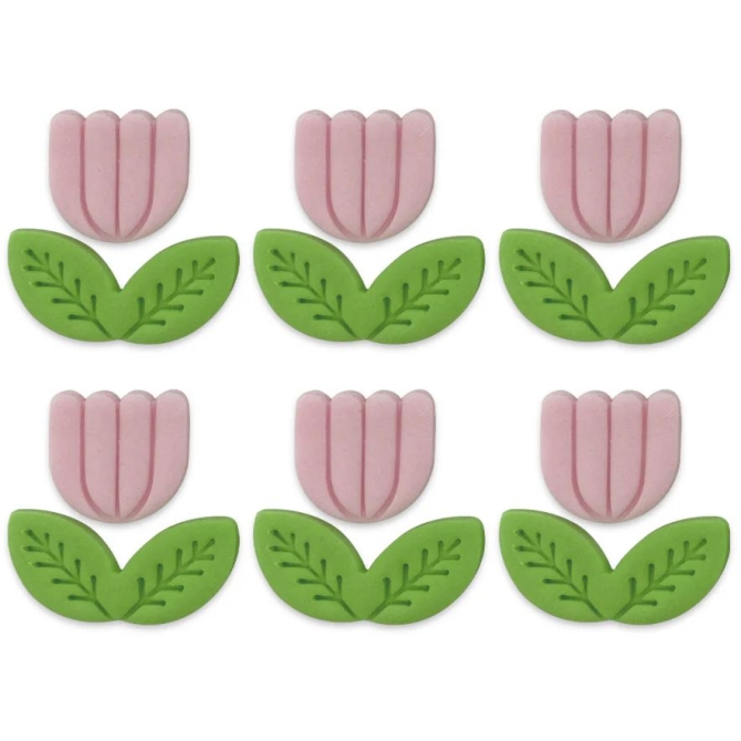6 decoraciones de tulipanes - Azúcar 
