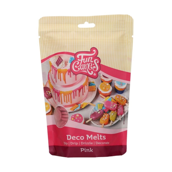 Funcakes Deco Melts Rosa - 250g 