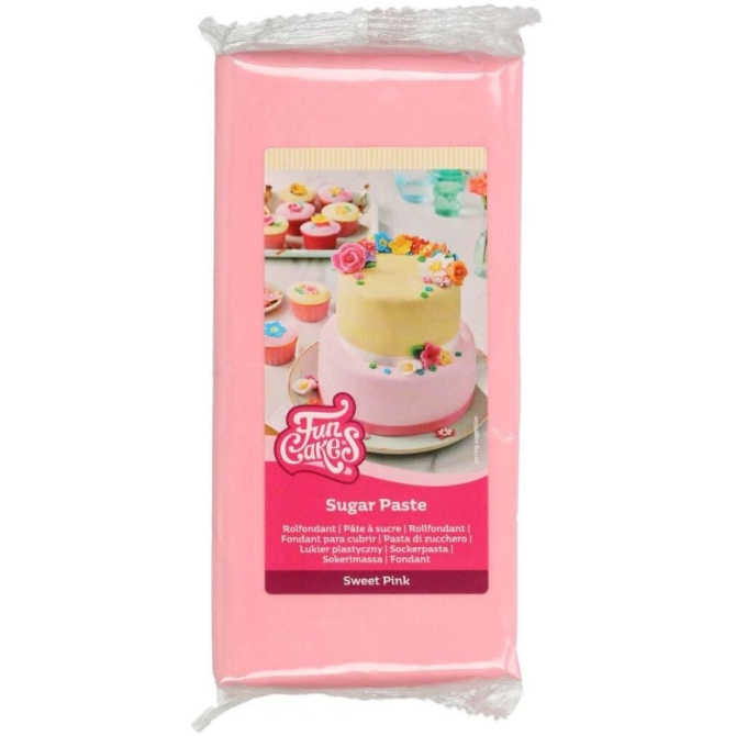 Pasta de azcar rosa FunCakes - 1kg 