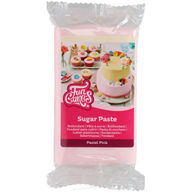 Pasta de azcar rosa suave FunCakes - 250g 