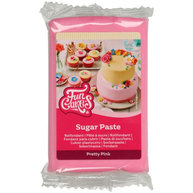 Pasta de Azcar FunCakes Rosa Fuerte - 250g 