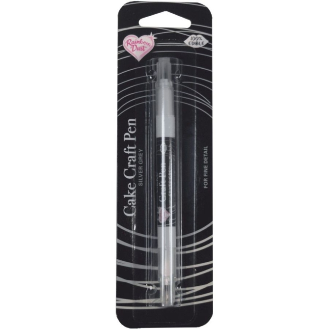 Marcador comestible de doble punta gris plata 