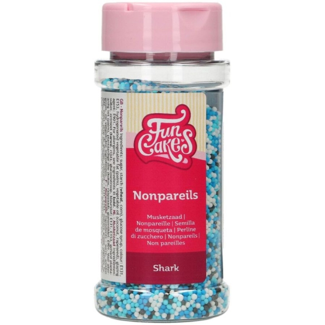 FunCakes Nonpareils Azul-Blanco-Negro - 80g 