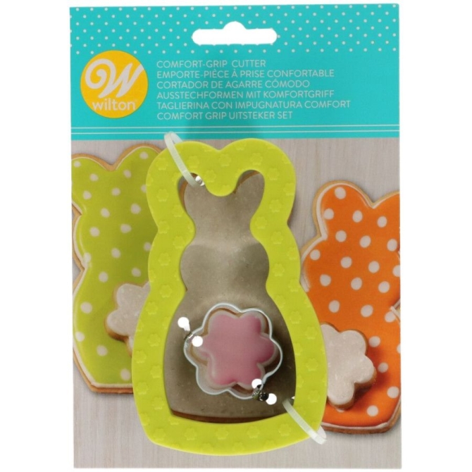 Juego de cortapastas conejo con mini cola - Wilton 