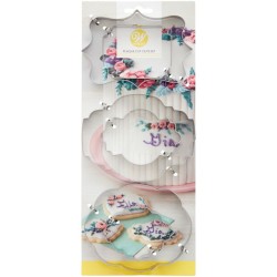 Juego de 6 cortadores de galletas con forma de plato - Wilton. n1