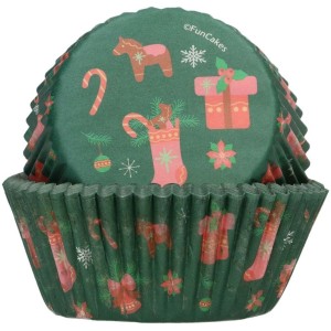 48 moldes navide�os verdes para cupcakes - FunCakes