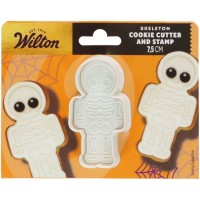 Cortador de galletas con forma de esqueleto � 7,5 cm � Wilton