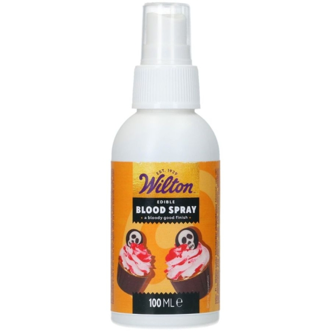 Spray de sangre comestible para Halloween 100 ml Wilton 