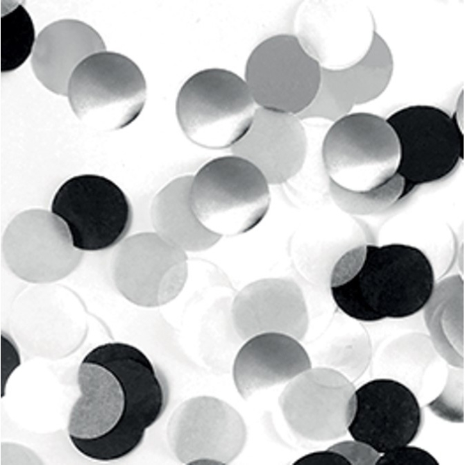 Mezcla de confeti 15g - Gris / Negro / Blanco 